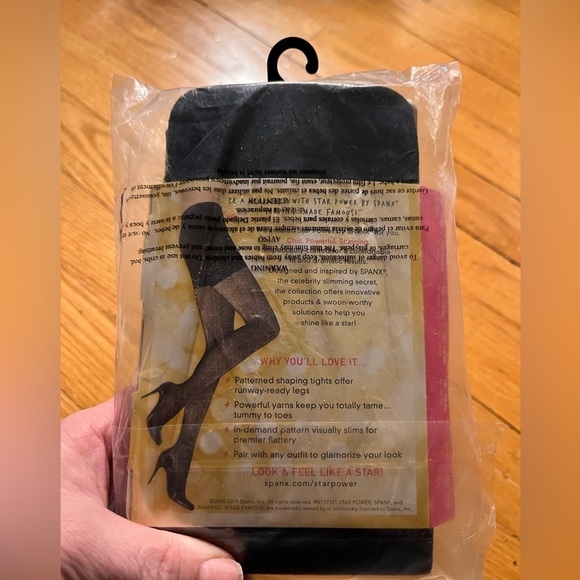 Star Power Assets Black Tights Body Contouring Shapewear Goth Formal Grunge Work - Picture 16 of 16